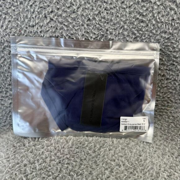 Todd Sanfield Brief Underwear men's Small Indigo Blue Defiant Endurance Mesh NEW - Picture 4 of 9